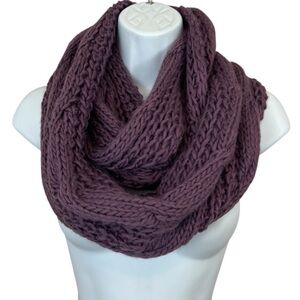 Tickled Pink Crochet Cable Knit Infinity Scarf